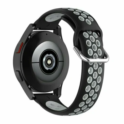 Afbeelding van Garmin Venu 2 &amp; 3 Siliconen sportbandje met gesp Zwart + grijs