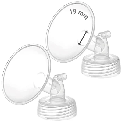 Afbeelding van Maymom Wide Neck Pump Parts voor Spectra S1/S2 pompen; Incl Mouth Flenzen; Niet Originele Flens; Vervangt Shield (19 mm Twee Flenzen)