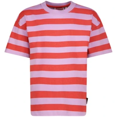 Afbeelding van Vingino Basic TEE Stripe Tshirt print voor kinderen, Maat: 176, Lilac/blush
