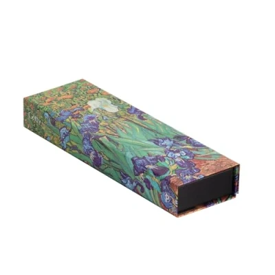 Afbeelding van Étui à crayons Iris de Van Gogh: Pencil Case with wrap closure, decorative printed cover paper