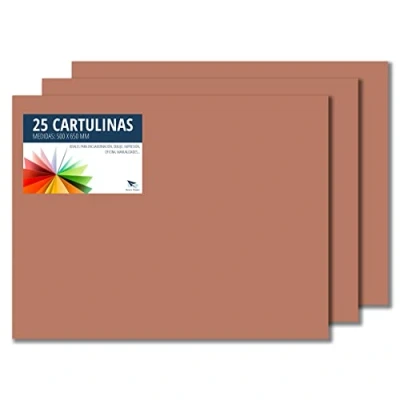 Afbeelding van Raylu Paper® 50 x 65 cm, 25 stuks, 180 g/m², ideaal voor knutselwerk, kantoor, tekenen, papyroflex (bruin)