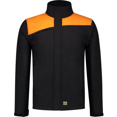 Afbeelding van Tricorp 402021 Softshell Bicolor Naden Zwart/Oranje 6XL