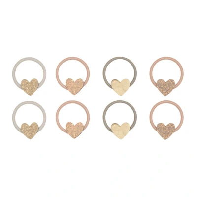 Afbeelding van Mimi &amp; lula haarelastiekjes mini teeny heart 8st