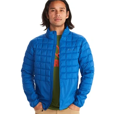 Afbeelding van Marmot Heren Echo Featherless Hybrid, Geïsoleerde wandeljas, waterafstotende functionele jas, gewatteerde jas met voering, winddichte outdoorjas, Dark Azure, L