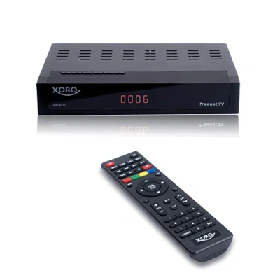 Afbeelding van XORO DVB C/T2 Combo receiver HRT 8730 Hybrid met USB mediaspeler, PVR ready, Timeshift, geïntegreerd Irdeto toegangssysteem voor Freenet TV en 6 maanden tegoed