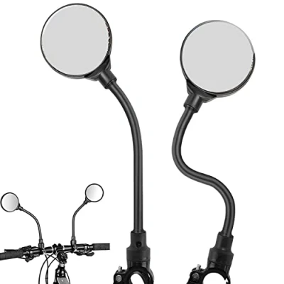 Afbeelding van easyBee Fietsspiegel voor stuur, 21 33 mm, groothoek, achteruitkijkspiegel, veilige spiegel, 3D, 360 graden verstelbaar en draaibaar, mountainbike, racefiets, e bike, bromfiets