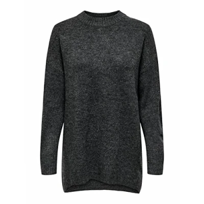 Afbeelding van Pieces Onlsilja L/S Loose Pullover Cc Knt voor dames, dark grey melange, XS