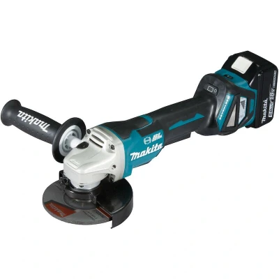 Afbeelding van Makita DGA517RTJ 18V Li ion accu haakse slijper set (2x5.0Ah) in Mbox 125mm koolborstelloos