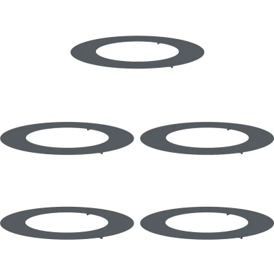 Afbeelding van vidaXL Plantenring 5 stuks Anthraciet Ø50/80 cm Staal