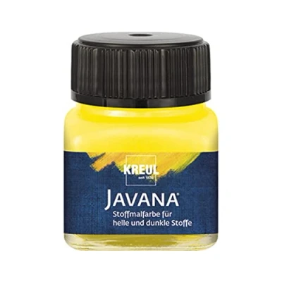 Afbeelding van Javana gele textielverf 20ml Voor licht en donker gekleurd textiel