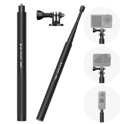 Afbeelding van K&amp;F Concept MS07 Selfie stick 153cm, onzichtbare selfiestick, monopod statief met sportcamera adapter, verlengbare handheld pole compatibel Hero 10/11/12,Insta360,DJI Action camera