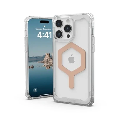 Afbeelding van Apple iPhone 15 Pro Max MagSafe Hoesje Kunststof UAG Hardcase/Backcover Rosé goud Telefoonhoesje Shockproof/Valbescherming