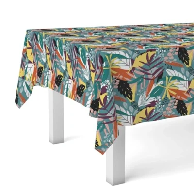 Afbeelding van Martina Home Tafelkleed Wasdoek Navia Blauw 140 Rond