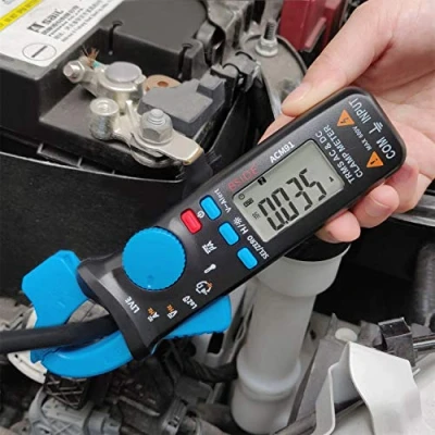 Afbeelding van Bside ACM91 Stroommetang, 1 mA, draai ijzer, auto meetbereik 6000 counts, voltmeter, temperatuurcapaciteit, frequentie, stroomvoerende kabel, V alarm, tester met clip aan de achterkant