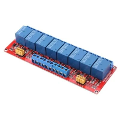 Afbeelding van 8 kanaals relaismodule, relais met optocoupler isolatie high &amp; low trip module 5V