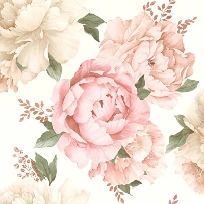 Afbeelding van Rasch behang 278705 Licht met bloemen in roze en delicaat beige 10,05 m x 0,53 (L B)