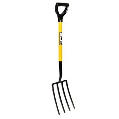 Afbeelding van JCB professionele massieve gesmede tuinvork lichtgewicht tuin graven vork metalen lange handgreep zware tuinieren gereedschap verbeteringen, graven, uitstorten, mest, wieden