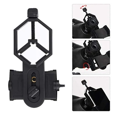 Afbeelding van Diyeeni Universele telefoonadapter, 5,2 cm tot 10,2 (2 inch) mobiele telefoonadapter voor smartphone, monoculair/telescoop/microscoop/verrekijker
