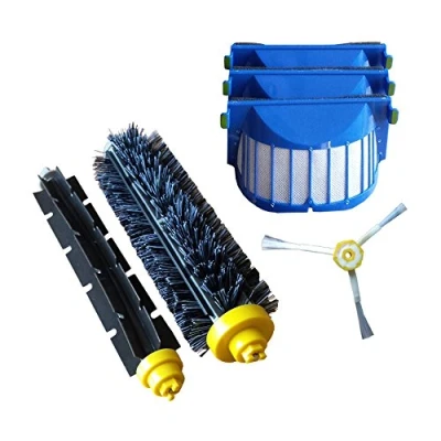 Afbeelding van Premium Onderhoudskit Servicekit Geschikt voor iRobot Roomba 600 serie stofzuigerrobots Borstelset + 3 AeroVac filters zijborstel