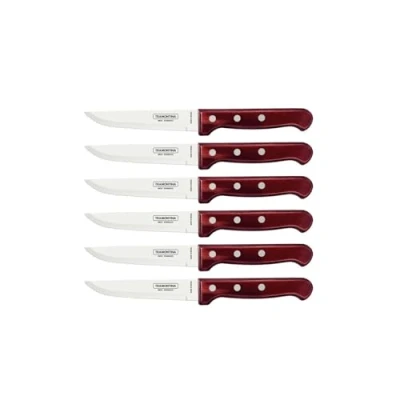 Afbeelding van Tramontina Churrasco Steakmessenset Gaucho 6 Delig Roodbruin
