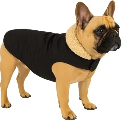 Afbeelding van Flamingo Hondenjas Bonnie zwart maat 35 cm (A: cm, B: 34 38 C: 50 54 cm) ideaal voor chihuahua, teckel, shih tzu, mopshond en Cavalier King Charles