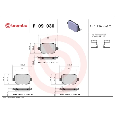 Afbeelding van Brembo Remblokset P 09 030