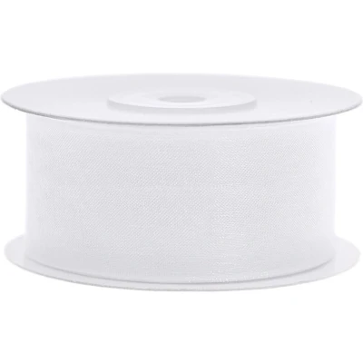 Afbeelding van Chiffon Lint Wit 38mm 25m