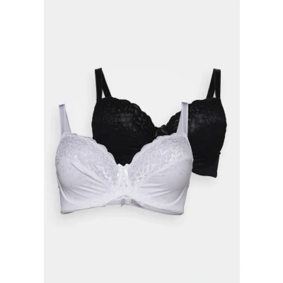 Afbeelding van Lascana WIRE BRA 2 PACK Beugel BH, Dames, Maat: 100C, Schwarz + weiß