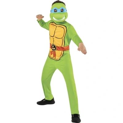 Afbeelding van Rubies TMNT Officiële Ninja Turtles Leonardo schildpadkostuum, 7 8 jaar