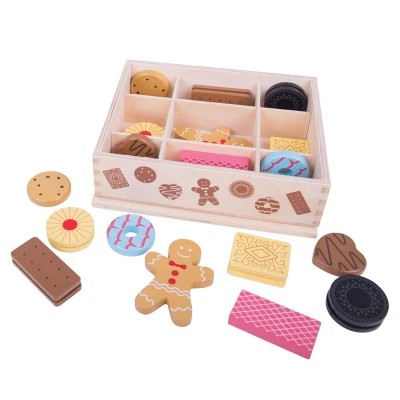 Afbeelding van Bigjigs koektrommel met koekjes 16st