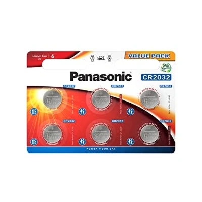Afbeelding van Panasonic Knoopcel Batterij CR 2032 6stuk(s) 3V 0.225Ah 5410853043836