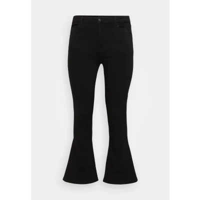 Afbeelding van NOISY MAY Curve high waist flared jeans NMSALLIE zwart