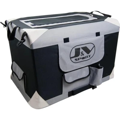 Afbeelding van Jack And Vanilla Kennels Travel Plooibare Kennel Grijs Xl