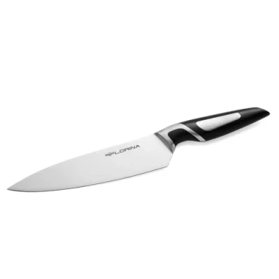 Afbeelding van FLORINA Koksmes (20 cm) I Keukenmes PROFESSIONAL Mes met Ergonomische Handgreep &amp; Antislip Coating Universeel van Roestvrij Staal Vaatwasmachinebestendig