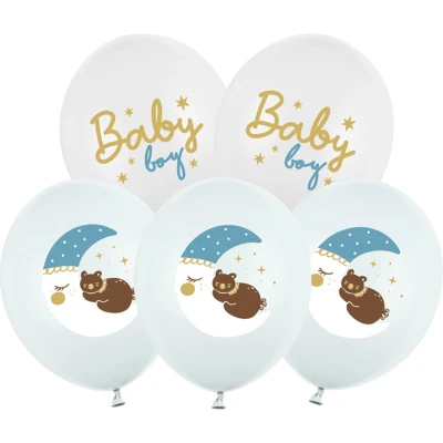 Afbeelding van Baby boy ballonnen 6 stuks (sandra)