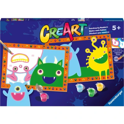 Afbeelding van Ravensburger CreArt Schilderen op Nummer Grappige Monsters