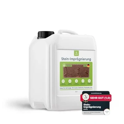 Afbeelding van eco:fy Steenimpregnering, impregneermiddel, verzegeling, steen, beton, straatstenen, gevel tegen groene aanslag en vuil, transparant, oplosmiddelvrij, PFC vrij, ademend (10 liter)