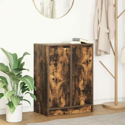 Afbeelding van vidaXL Dressoir 57x34x76 cm bewerkt hout gerookt eikenkleurig