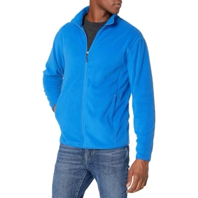 Afbeelding van Amazon Essentials Men&#039;s Fleecejack met volledige ritssluiting (verkrijgbaar in grote en lange maten), Kobaltblauw, XL