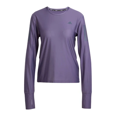 Afbeelding van adidas Dames Own The Run Long Cuff Sleeve Tee, preloved violet, XS
