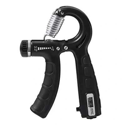 Afbeelding van OWill Handtrainer, vingertrainer, 5 60 kg, gripkrachttrainer met teller, antislip, handtrainer voor sporters, spieropbouw en herstel van letsel