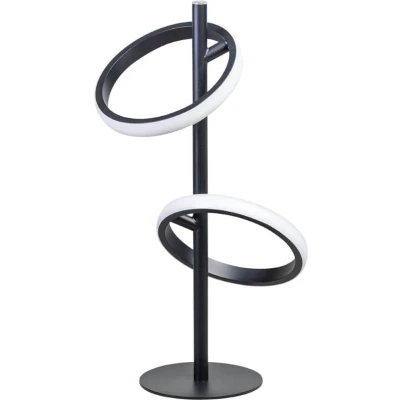 Afbeelding van ETH Tafellamp Jaimy Zwart 2 x Ring 2700K Incl. 3 Step Dimmer 12Watt