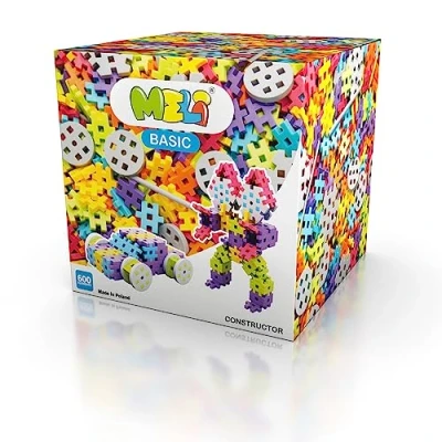 Afbeelding van Meli Basic Constructor Creatief speelgoed, kleurrijk, 600 stuks