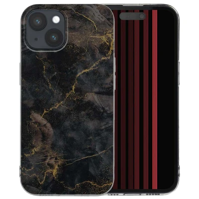 Afbeelding van Apple iPhone 15 Hoesje Siliconen en TPU (zacht) iMoshion Backcover/Softcase Zwart Telefoonhoesje