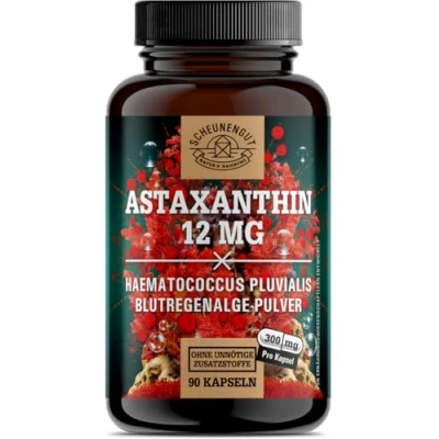 Afbeelding van astaxanthine 12 mg Belangrijk: oxidatievrij door veresterde structuur I Directe bekleding uit Frankrijk (geen Chinese producten) Gecertificeerd hoge dosis 90 stuks SCHEUNENGUT®
