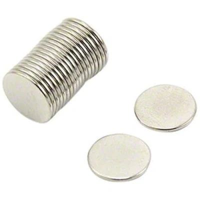 Afbeelding van N35 Neodymium magneet voor kunst, ambachten, modelbouw, doe het zelf, hobby&#039;s en verpakkingen, 12 mm dia x 1 dik 0,6 kg trekkracht 20 stuks