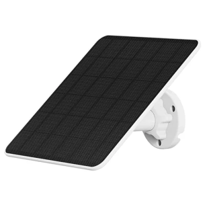 Afbeelding van NIVIAN Zonnepaneel 6 W voor IP beveiligingscamera&#039;s, USB type C aansluiting en micro adapter, eenvoudige installatie met verstelbare houder, wit, 1 stuk, kunststof
