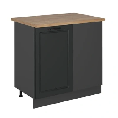 Afbeelding van Vicco Hoekkast R Line, Antraciet landhuis/Antraciet, 86 cm , WB Eik