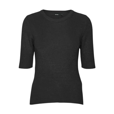 Afbeelding van VERO MODA ribgebreide top VMNEWLEXSUN zwart