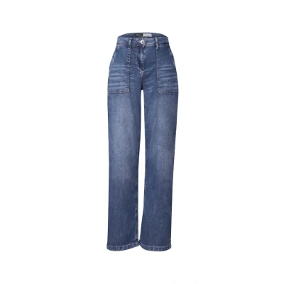 Afbeelding van Cecil WIDE Straight leg jeans, Dames, Maat: 31x32, Blau